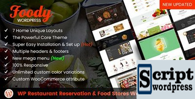 Foody - Tema Wordpress Para Restaurante e Serviços
