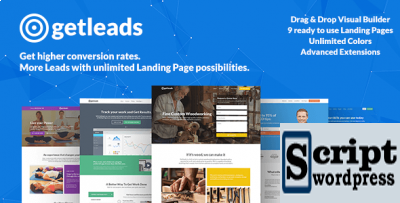 Getleads - Tema de WordPress de página de destino de alto desempenho