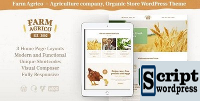 Farm Agrico Tema de WordPress para negócios agrícolas e alimentos orgânicos