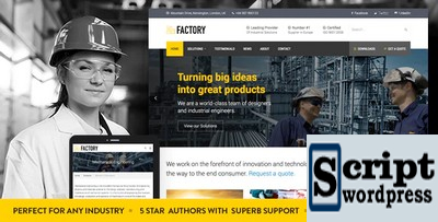 Factory - Tema de WordPress de negócios industriais