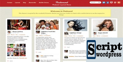 Pinboard Template Pinterest Wordpress