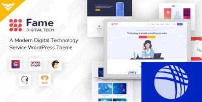 Fame - Digital Technology/Service WordPress Theme