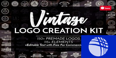 Kit de criação de logotipo vintage