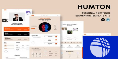 Humton - Personal Portfolio Elementor Template Kits