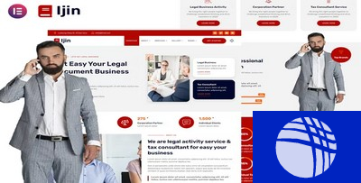 Ijin Legal Business Tax Consultant Services Elementor Template Kit