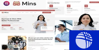 Mins - Eye Care Clinic Services Elementor Template Kit