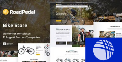 RoadPedal Template Kit Elementor para loja de bicicletas