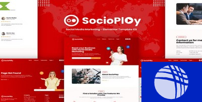 Socioplay – Social Media Marketing Template Kit é uma coleção de modelos de layout para o plugin Elementor Page Builder WordPress.